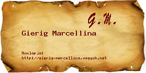 Gierig Marcellina névjegykártya
